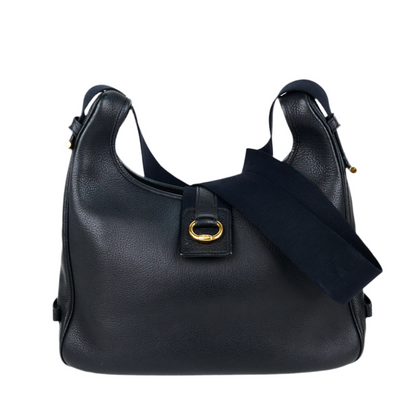 Hermes｜Tsako Black shoulder Bag Taurillon Clemence 1997