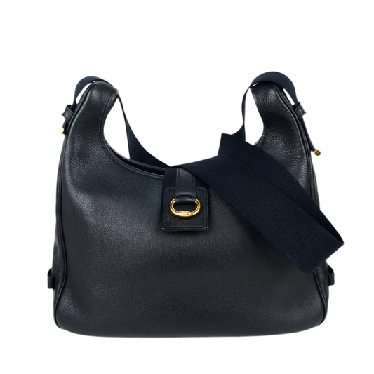 Hermes｜Tsako Black shoulder Bag Taurillon Clemence 1997