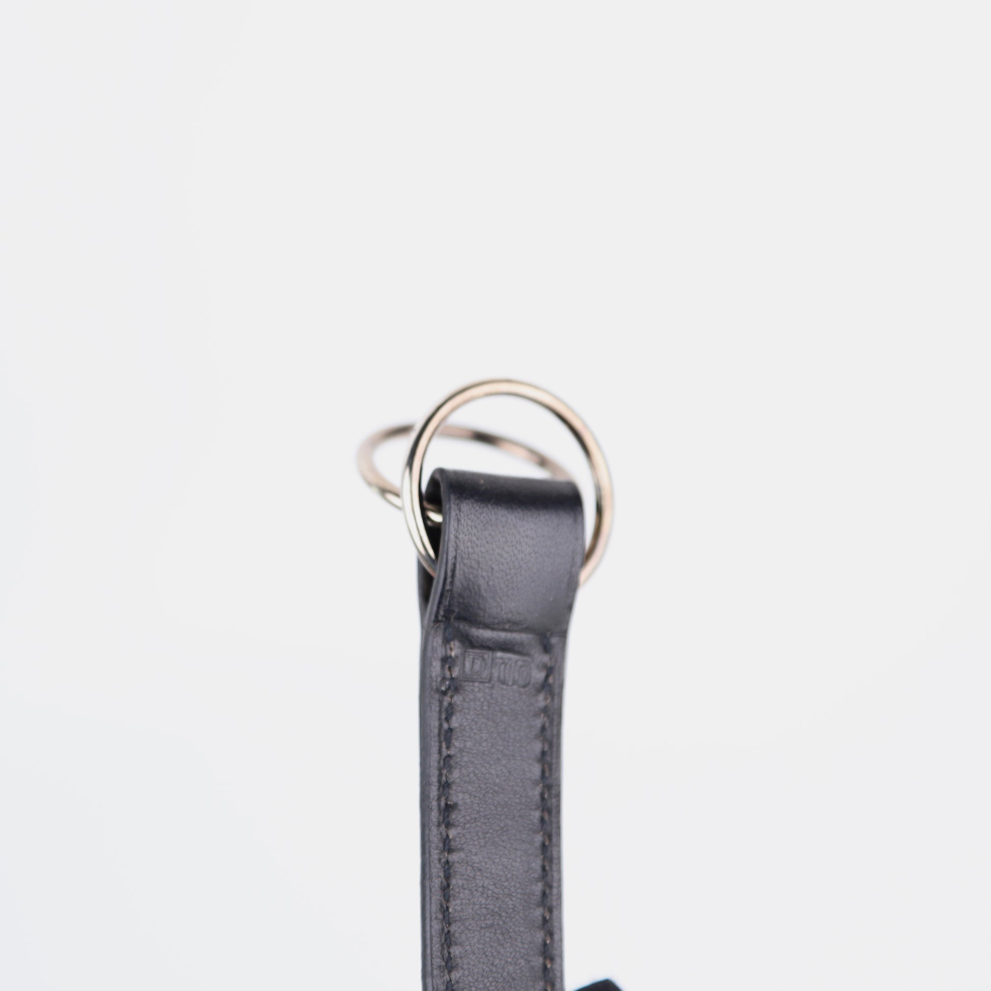 Hermes Pochette Green Belt Bag in Black Barenia 2000, year stamp, square D,2000