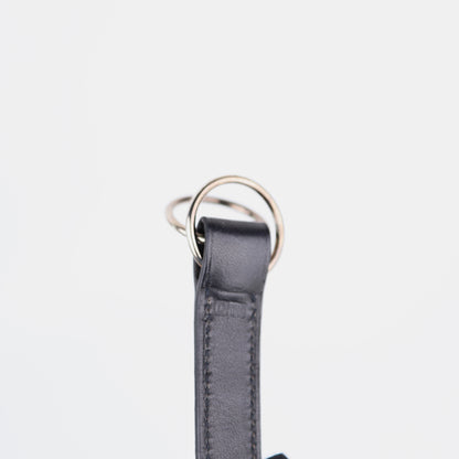Hermes Pochette Green Belt Bag in Black Barenia 2000, year stamp, square D,2000