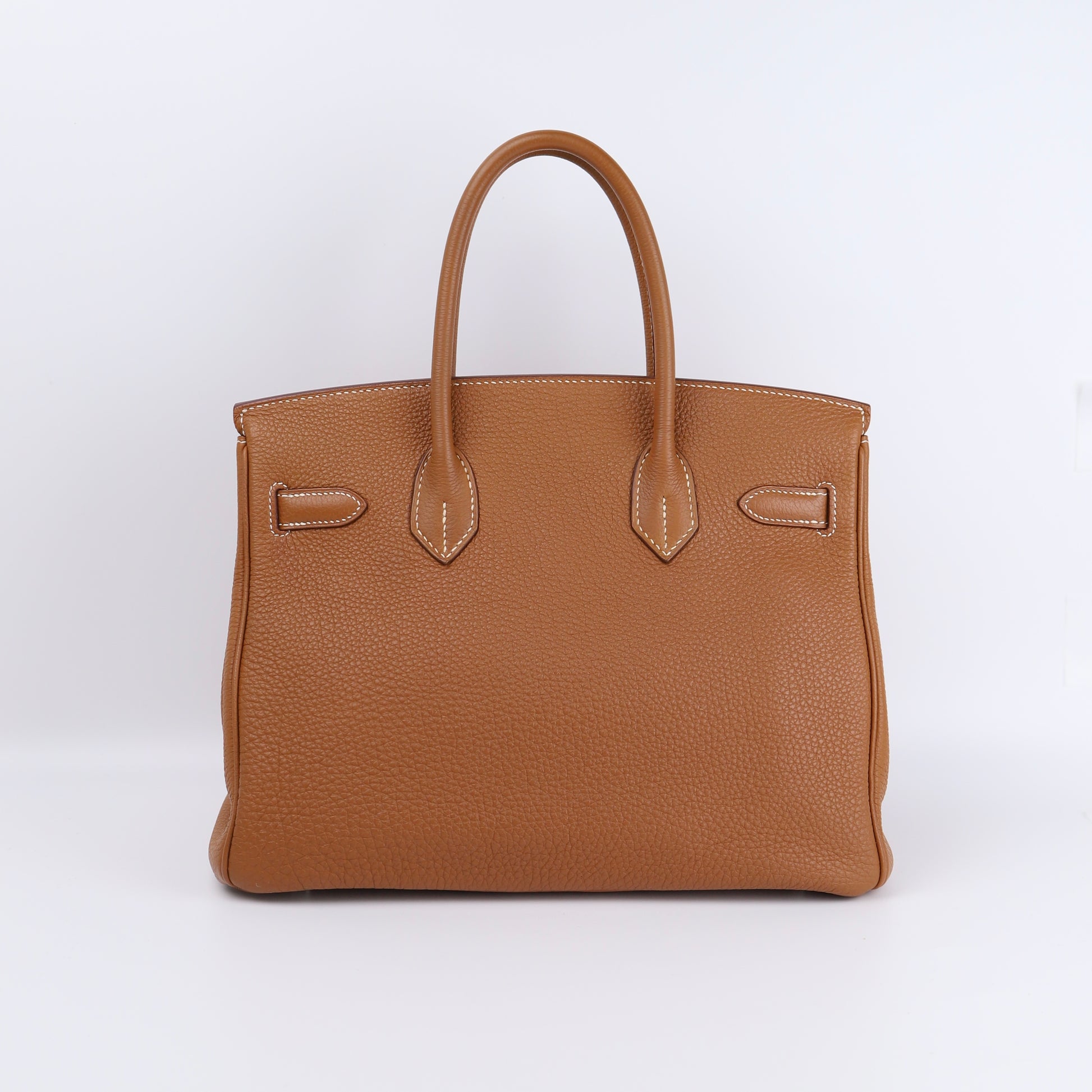 Hermes Birkin 30 Handbag in Togo Gold 2008, back view