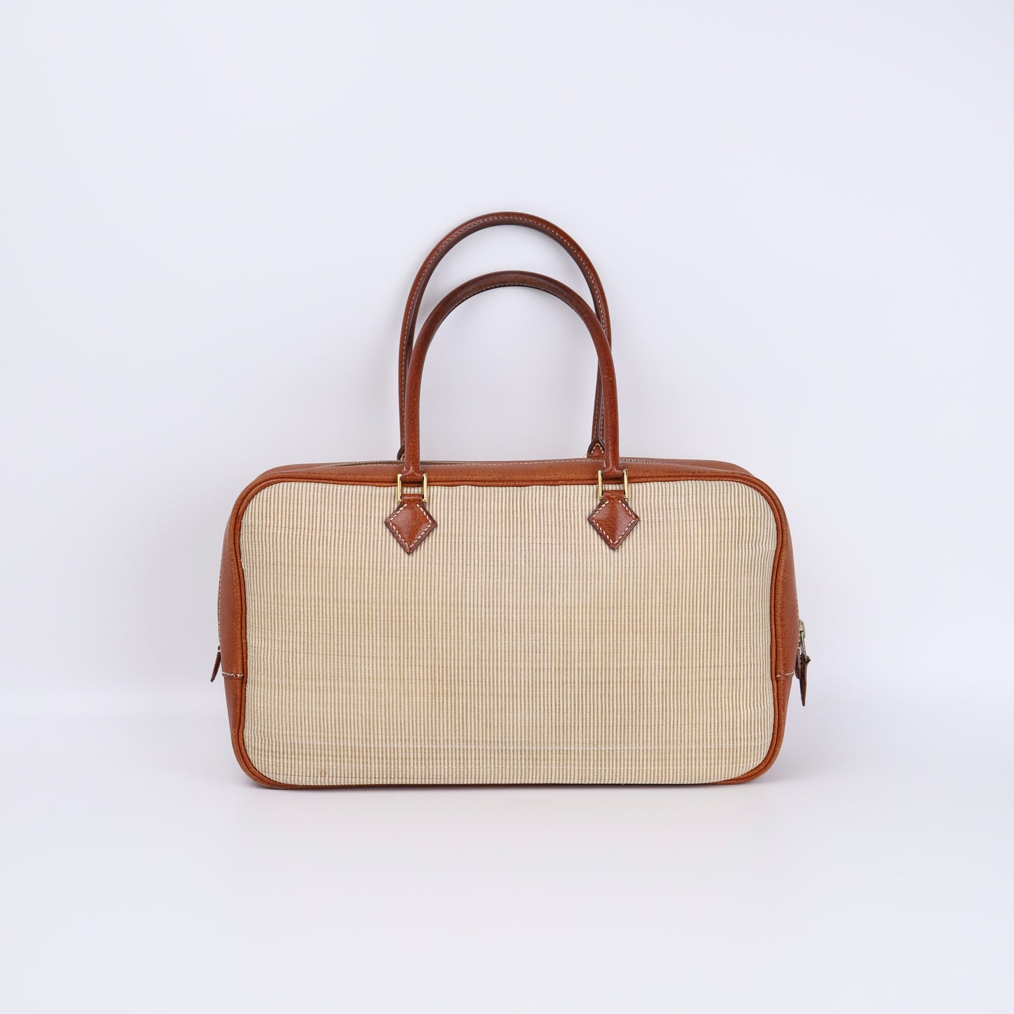 Hermes Plume Elan 28 Handbag in Peau de Porc/Crinoline 2002,back view