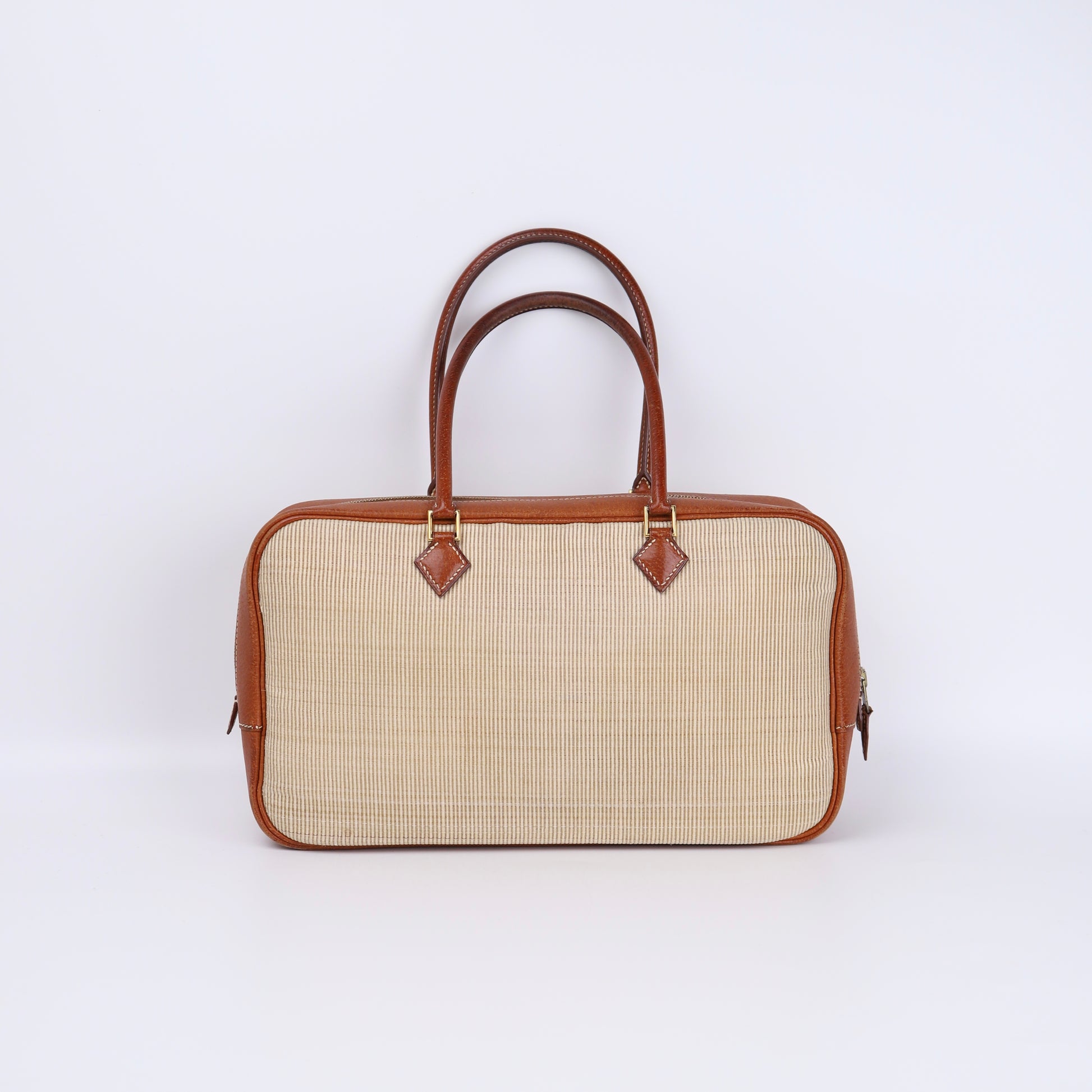 Hermes Plume Elan 28 Handbag in Peau de Porc/Crinoline 2002,back view