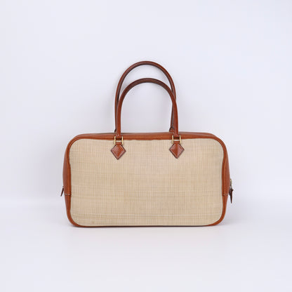 Hermes Plume Elan 28 Handbag in Peau de Porc/Crinoline 2002,back view