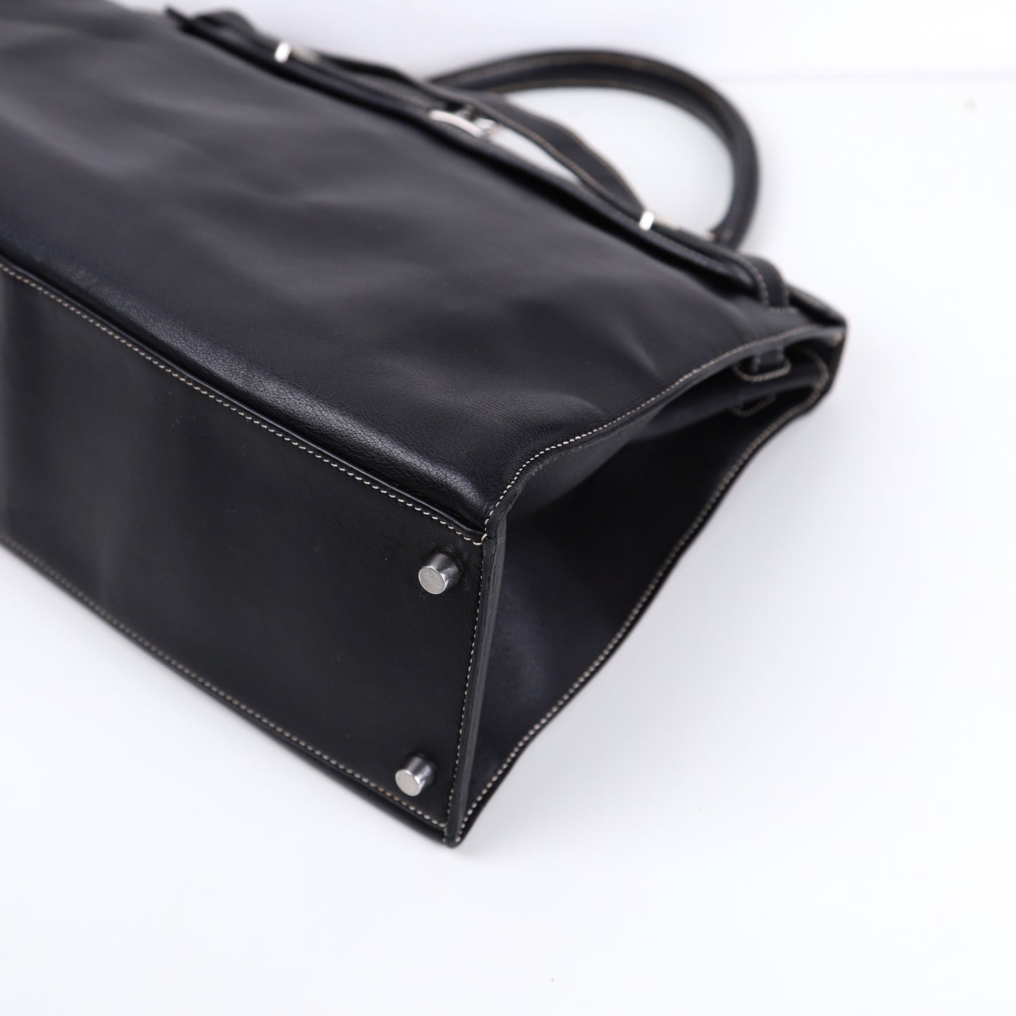 Hermes｜Kelly Flat  Handbag Black Swift 2007