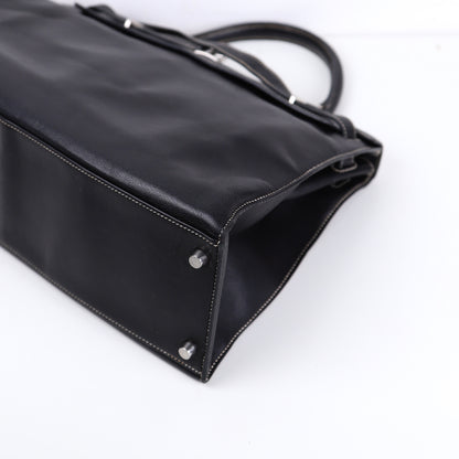 Hermes｜Kelly Flat  Handbag Black Swift 2007