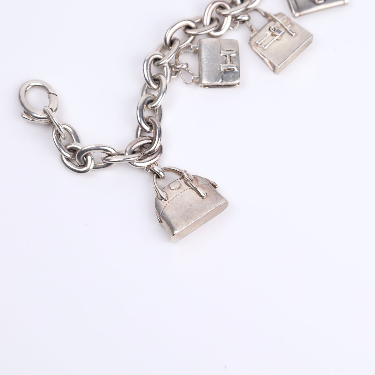 Hermes Sterling Silver S925 Bag Charm Bracelet,charm3