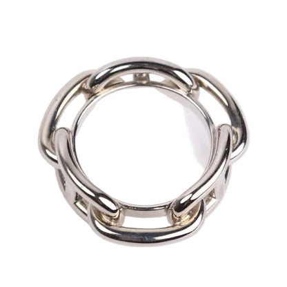 Hermes Sliver Metal Chaine Dancre Ring scarf, front view