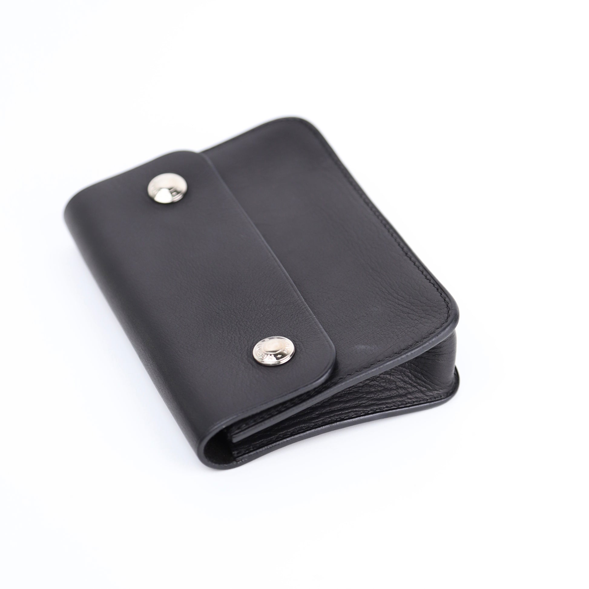 Hermes Pochette Green Belt Bag in Black Barenia 2000, corner1