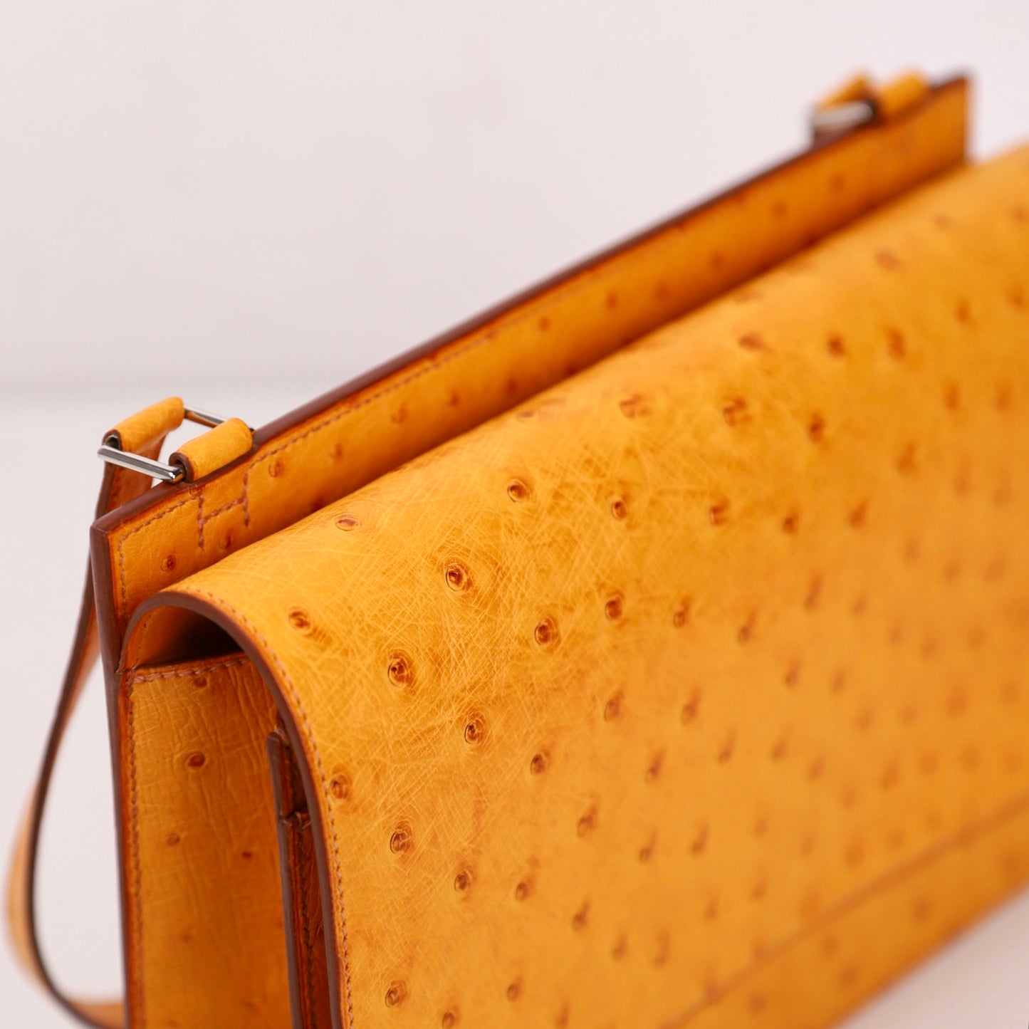 Hermes｜Valentine  Shoulder bag Saffron Ostrich 2000