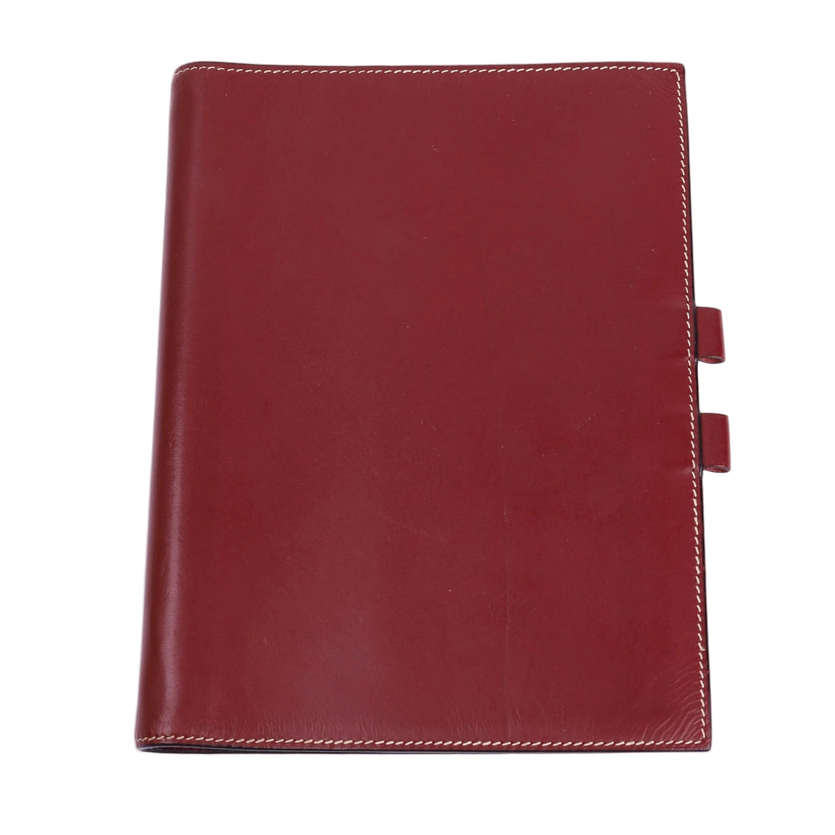 Hermes Journal Case Notebook Cover in Chamonix Rouge H 2001, front view