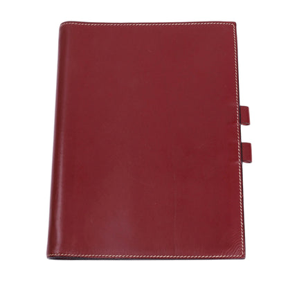 Hermes Journal Case Notebook Cover in Chamonix Rouge H 2001, front view