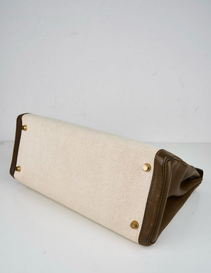 Hermes｜Kelly 32 Handbag Olive green Barenia Canvas 2002
