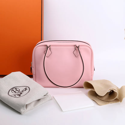 Hermes Plume Mini Handbag Plume in Rose Sakura Swift 2015, full view