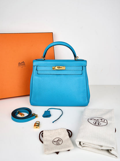 Hermes｜Kelly 28 Togo Turquoise Blue 2004