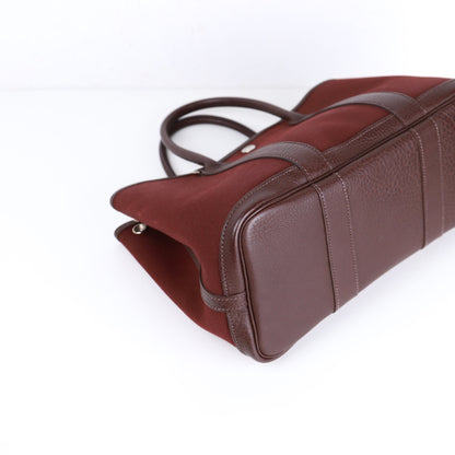 Hermes｜Garden Party TPM  2-Way Handbag Buffalo/Canvas Rouge Sellier  2005