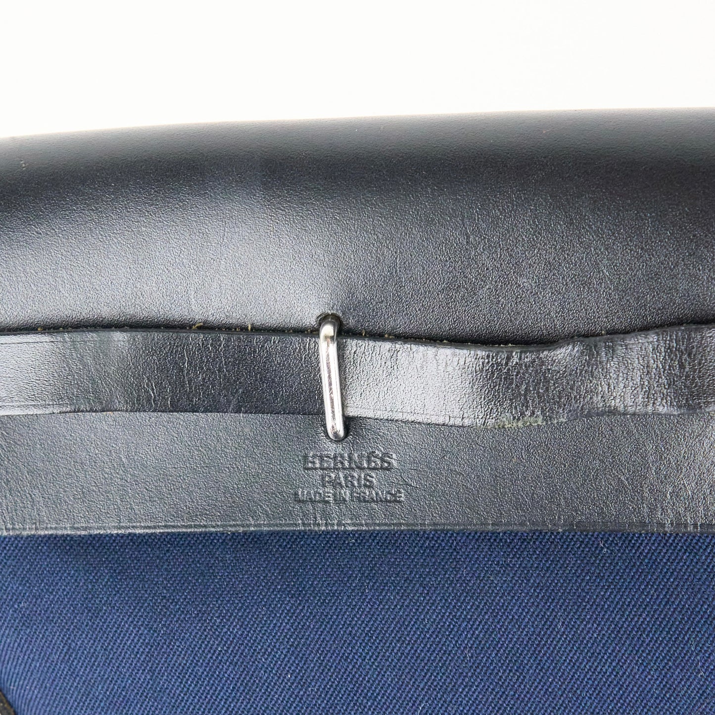 Hermes｜  Mini  Herbag Shoulder Bag Navy Black 2004