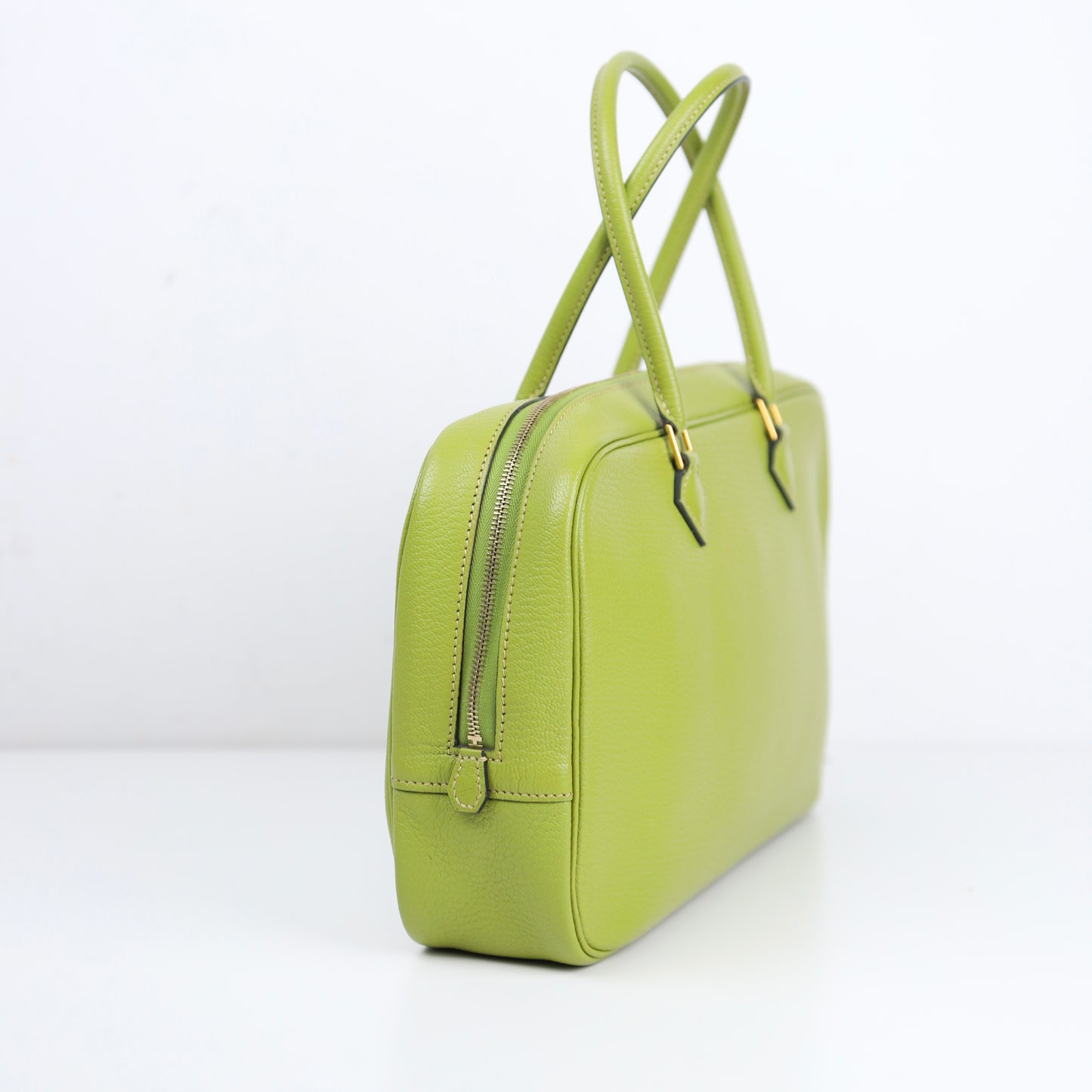 Hermes｜Plume elan 28 Handbag Anis Green Chevre Mysore 2004