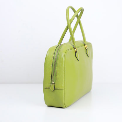 Hermes｜Plume elan 28 Handbag Anis Green Chevre Mysore 2004
