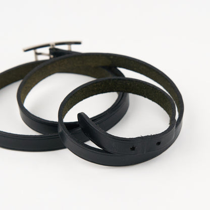 Hermes | Hapi Quad Tour Leather Bracelet Black Box Calf 2001