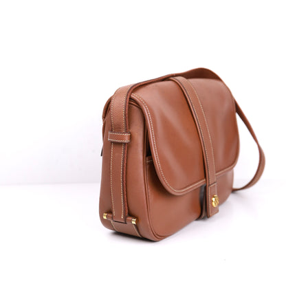Hermes Noumea Shoulder Bag in Novillo Noisette 1985, left view