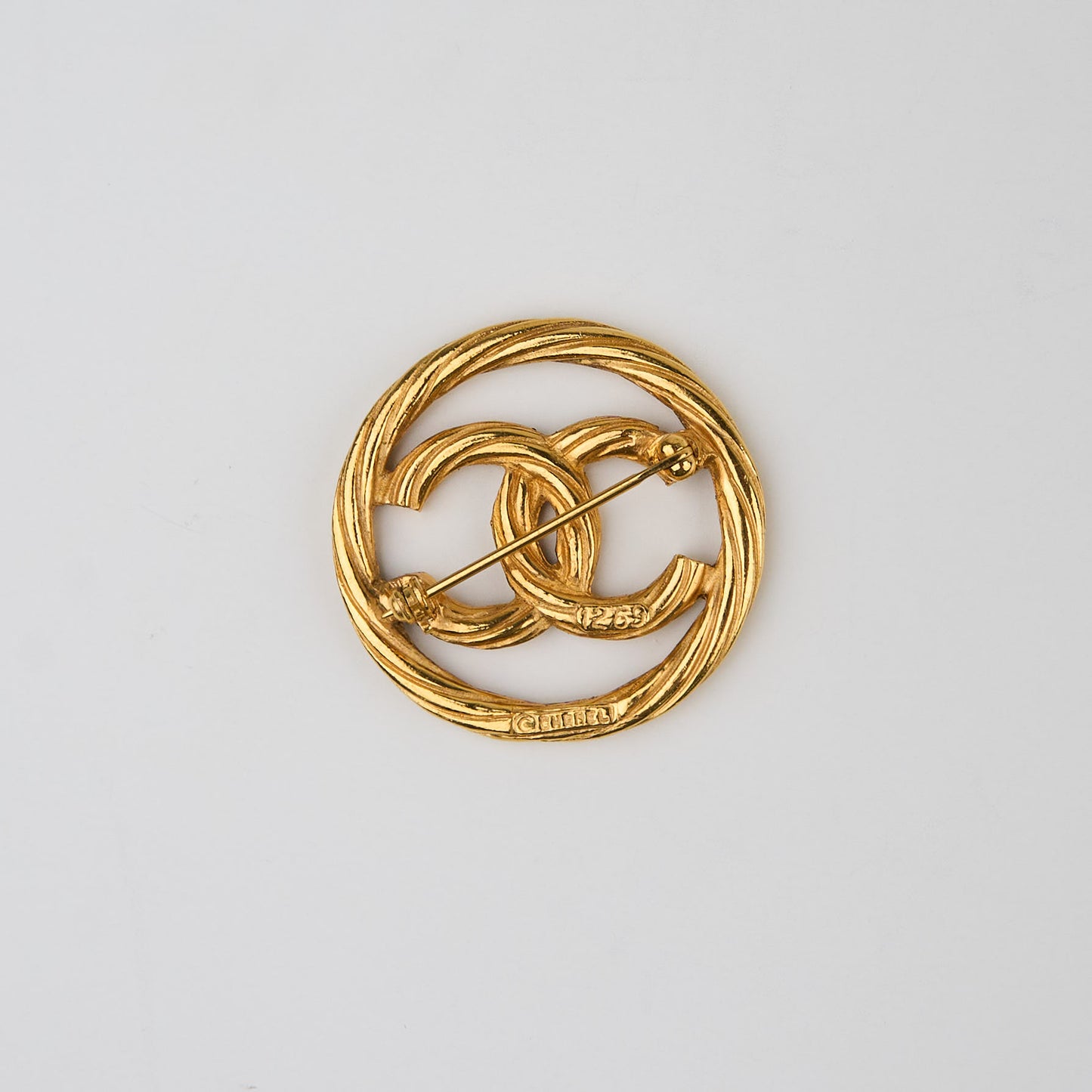Chanel |Vintage Coco mark Brooch Gold Plated 1980s