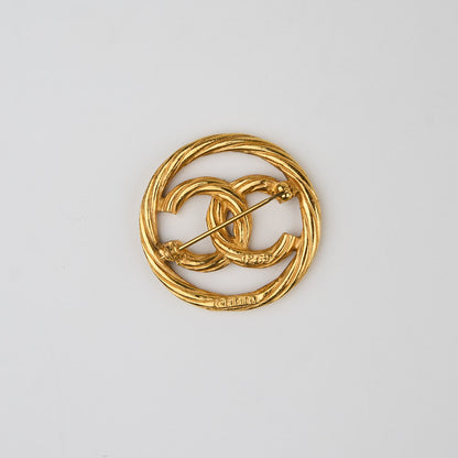 Chanel |Vintage Coco mark Brooch Gold Plated 1980s