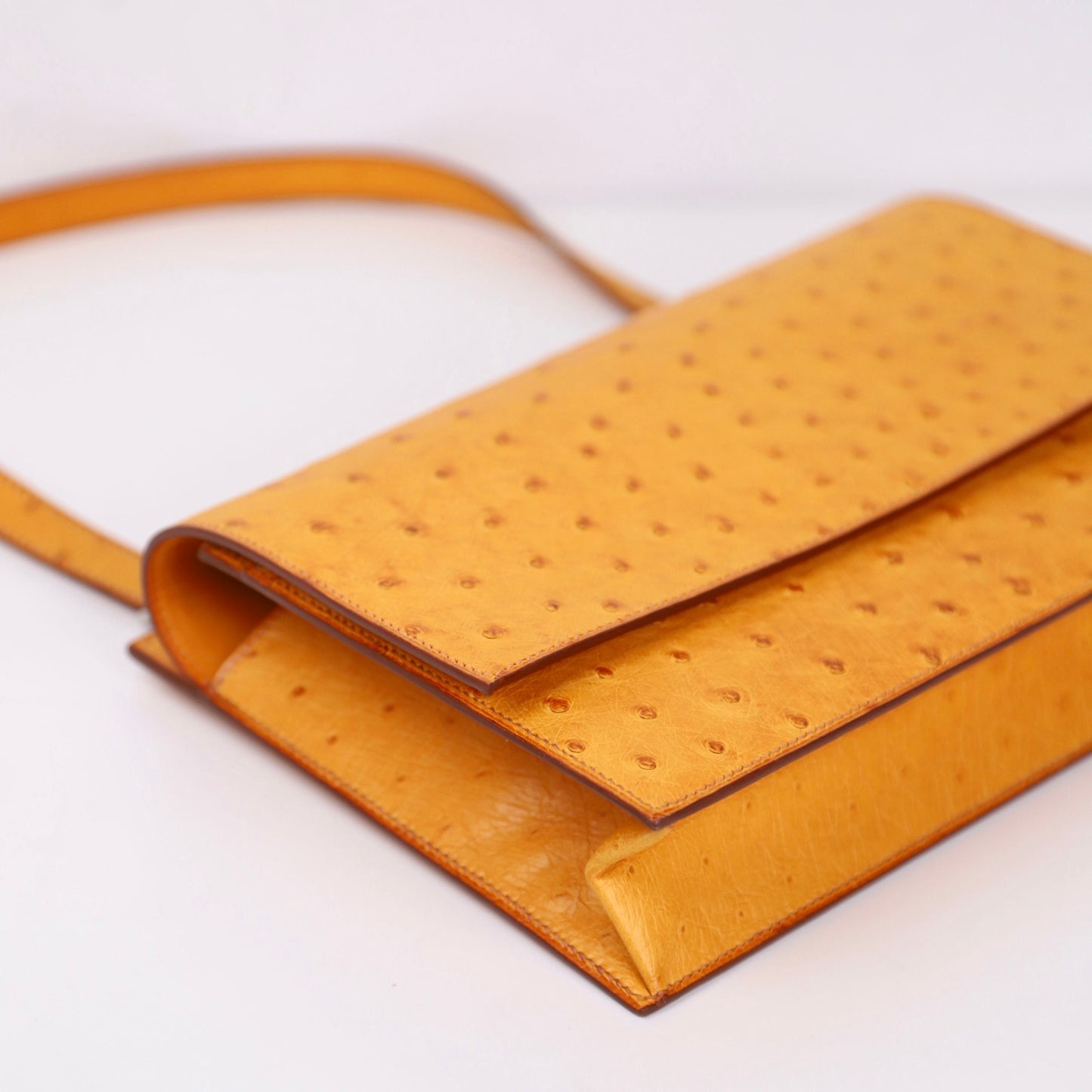 Hermes｜Valentine  Shoulder bag Saffron Ostrich 2000