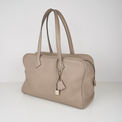 Hermes| Victoria Ⅱ 35 Gris Tourterelle Taurillon Clemence 2015