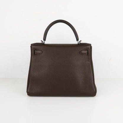 Hermes｜ Kelly 28 Handbag  Togo Chocolate 2007