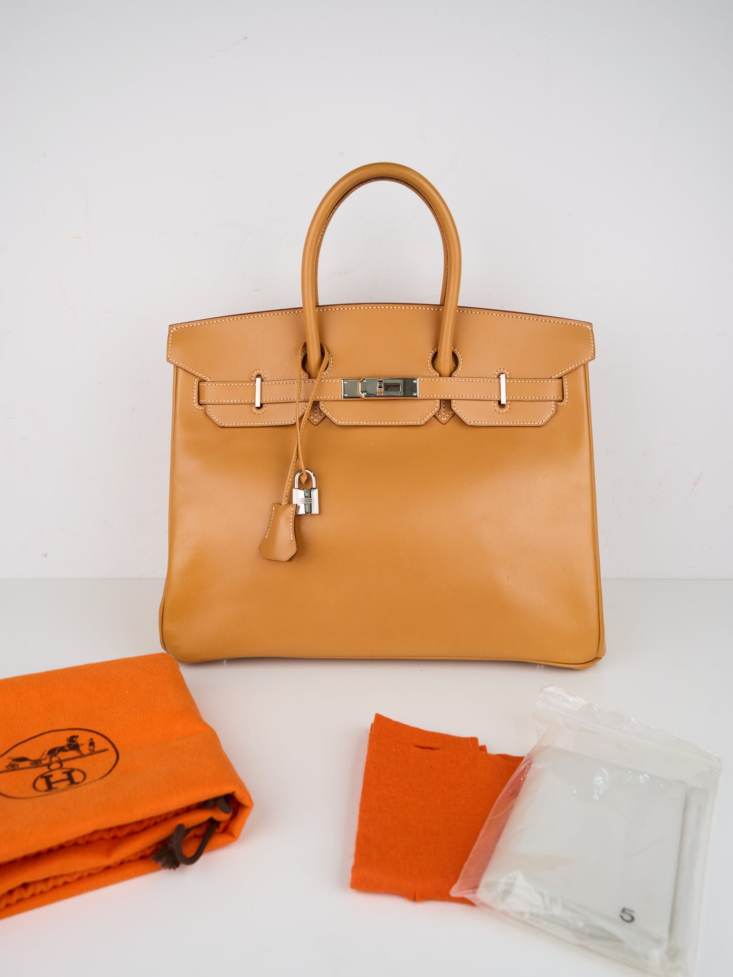 Hermes｜Birkin 35 Handbag Vache Naturelle Natural Sable