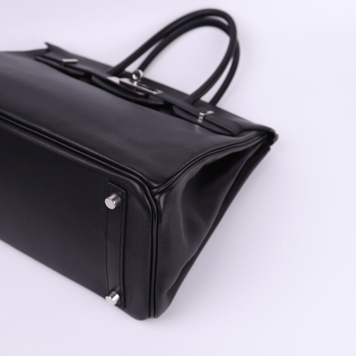 Hermes Birkin 30 in Evercolor Black 2008 PHW,corner2
