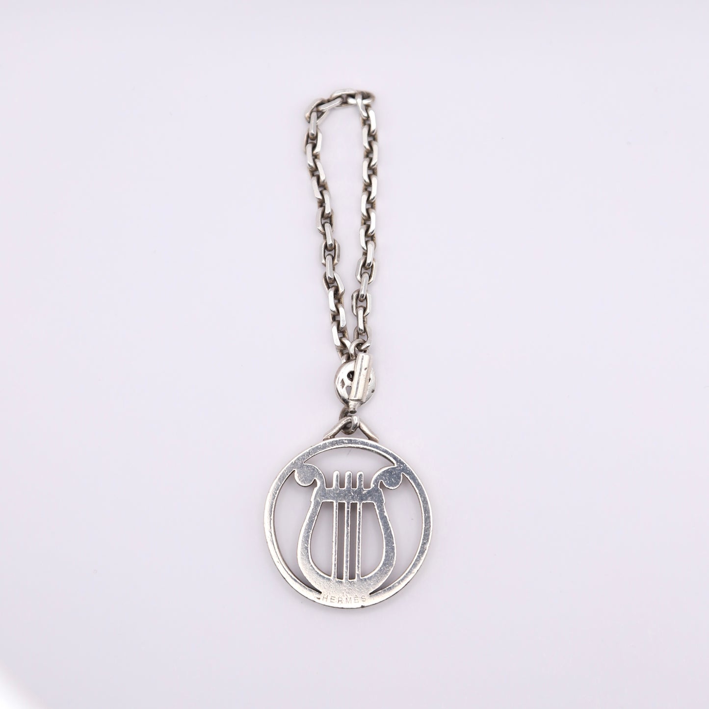 Hermes | S925 Silver Chain Harp Bag Charm