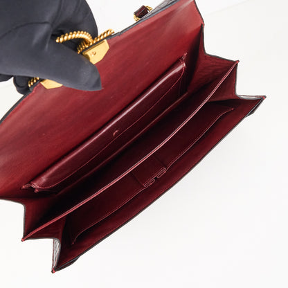 Hermes｜Cordeliere Vintage Handbag Burgundy Crocodile  1982