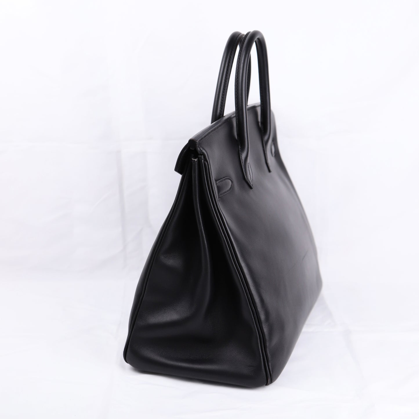 Hermes Hac 32 Handbag in Evercalf Black 2009，right side