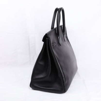 Hermes Hac 32 Handbag in Evercalf Black 2009，right side