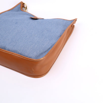 Hermes Evelyne GM in Toile Jean/Gulliver Gold 1996,corner4