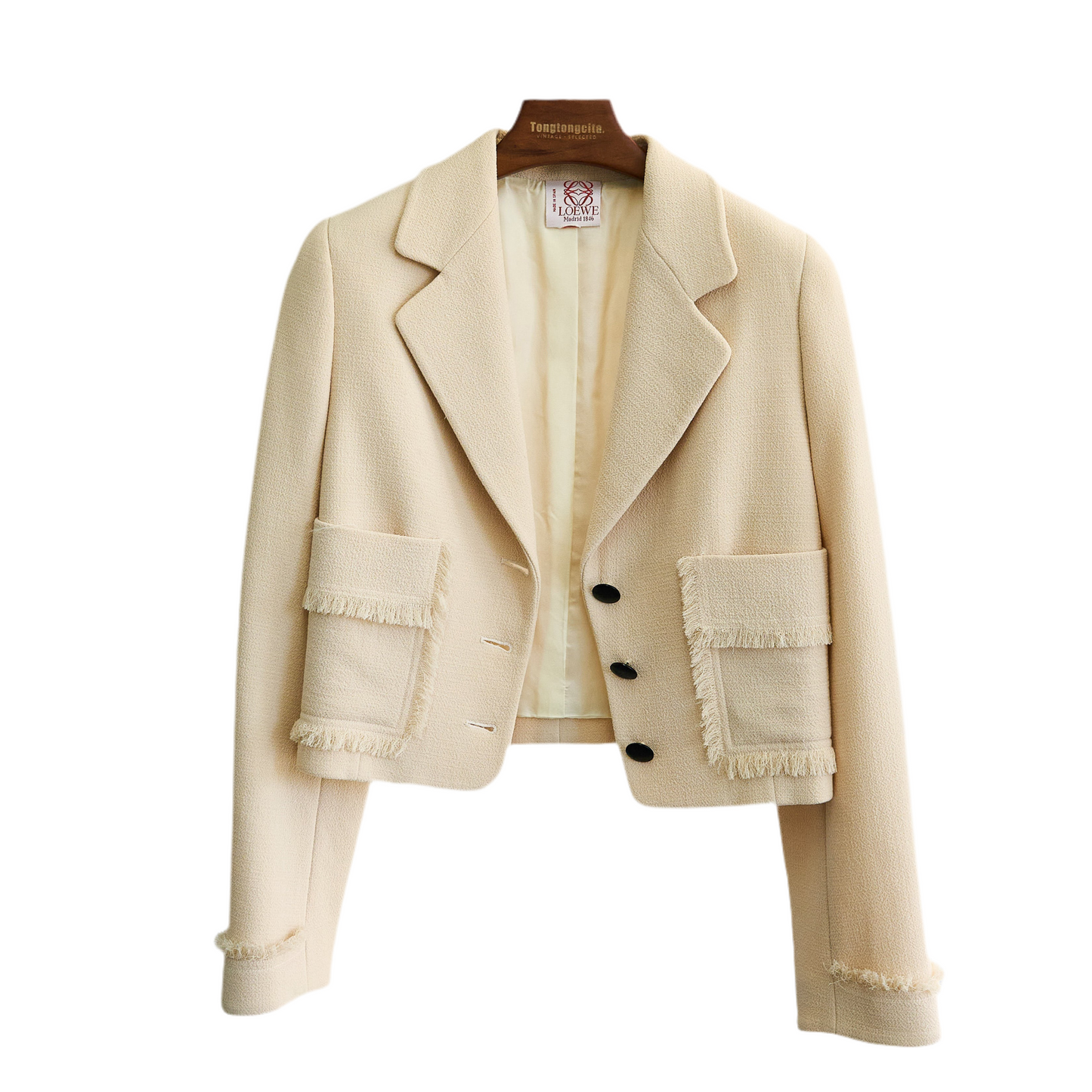 Loewe| beige Blazer&Skirt Setup