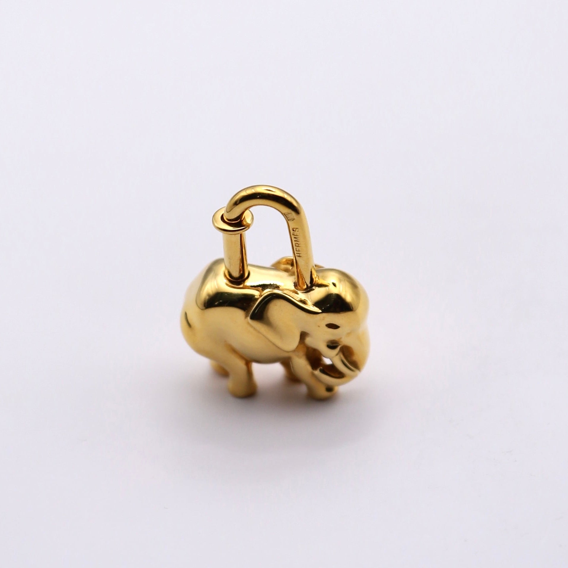 Hermes Cadena Padlock Gold plated Elephant 1997 Limited.top view