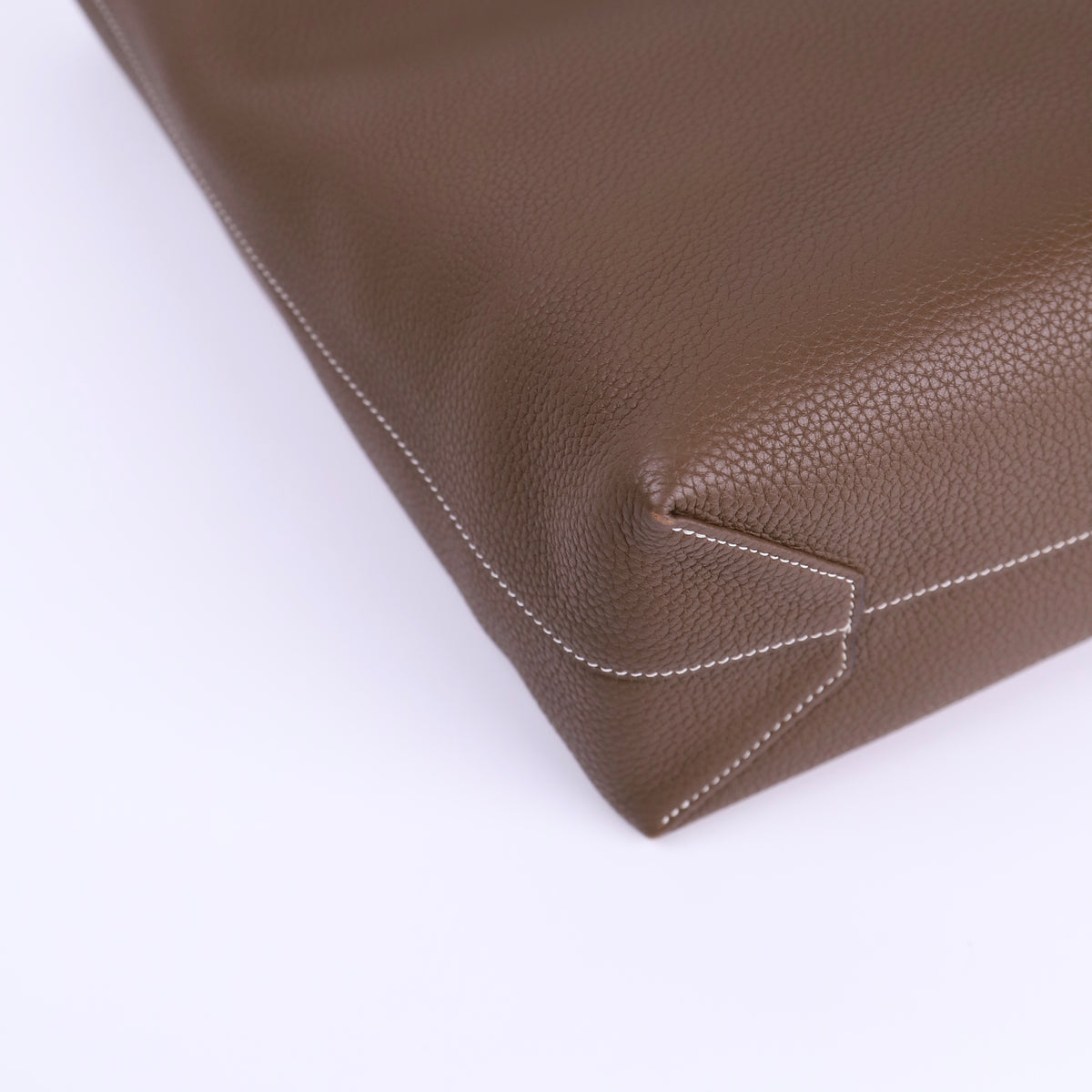 Hermes Double Sens 36 Tote Handbag in Etoupe Taurillon Clemence/Swift 2014,corner3