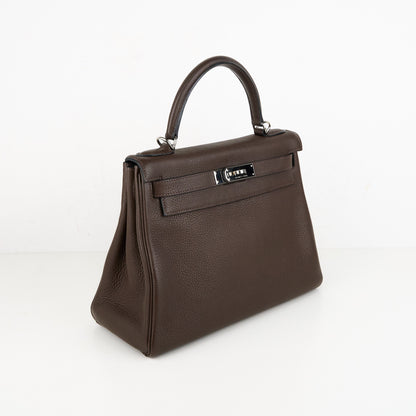 Hermes｜ Kelly 28 Handbag  Togo Chocolate 2007