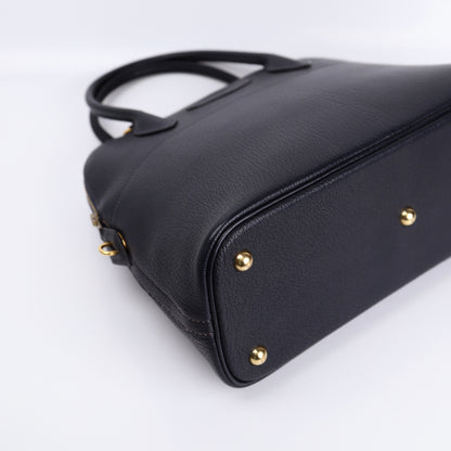 Hermes Bolide 31 in Chevre Bleu Indigo 2000,corner1