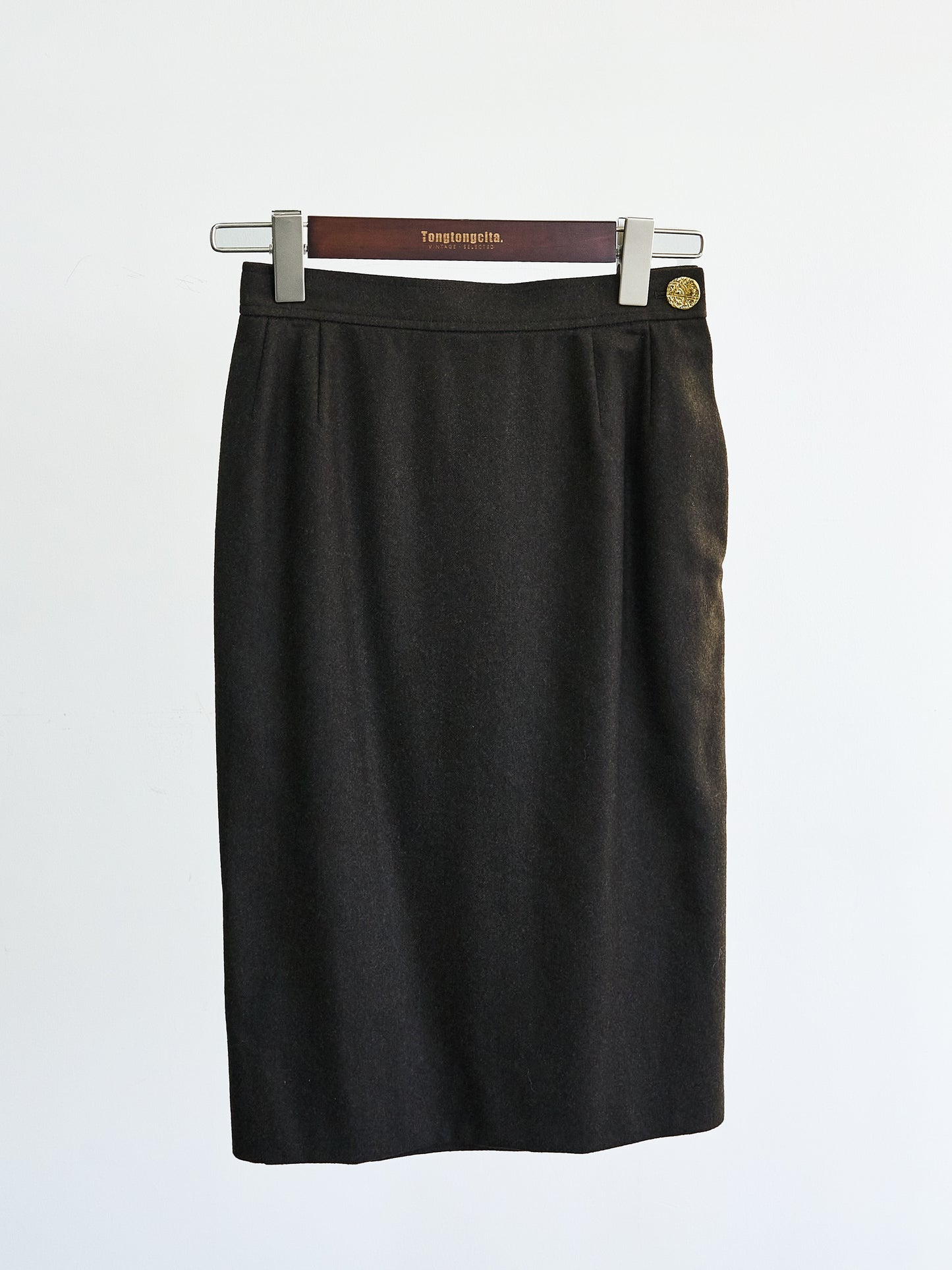 YSL |  Brown Blazer&Skirt wool Setup