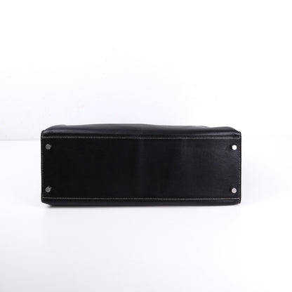 Hermes｜Kelly Flat  Handbag Black Swift 2007