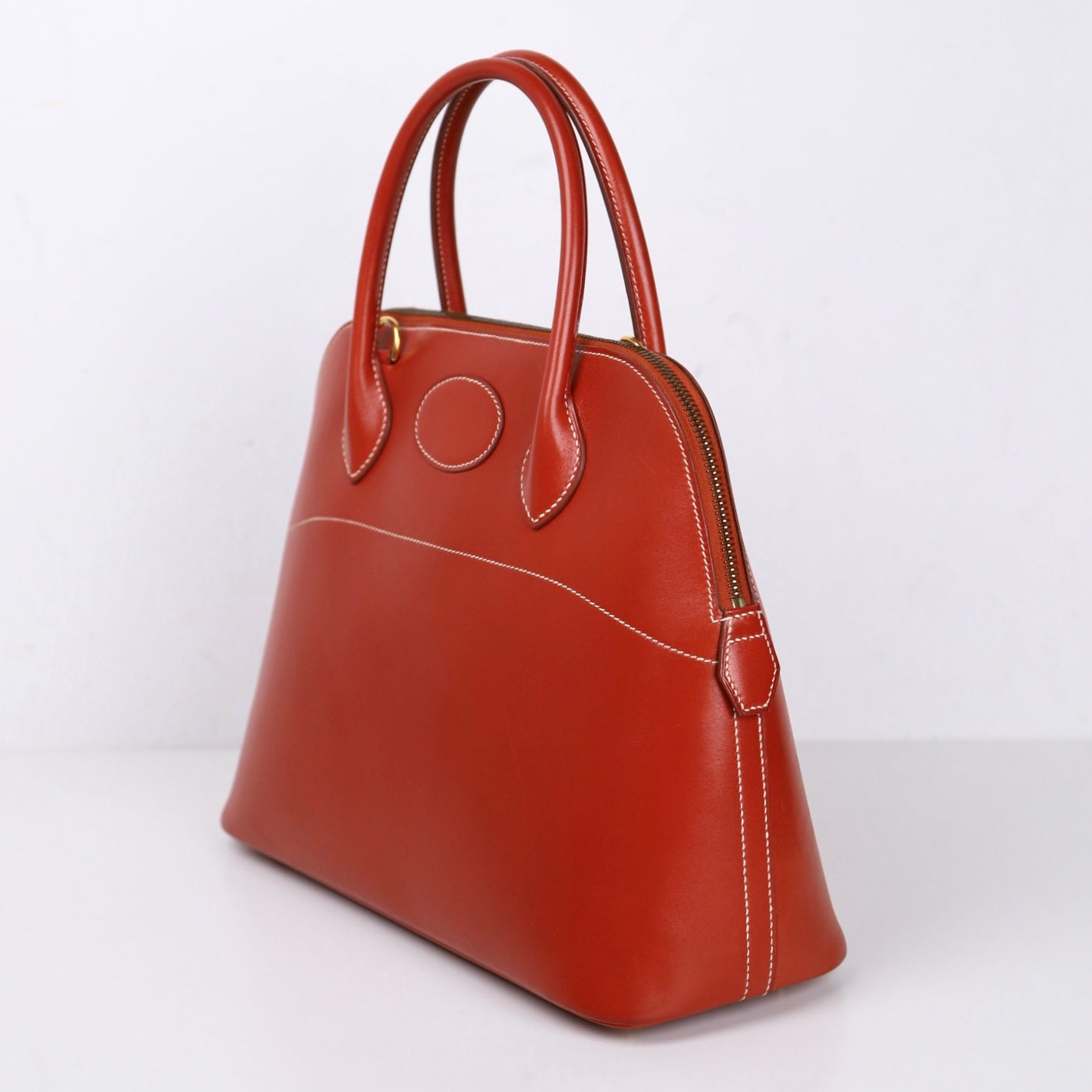 Hermes｜Bolide 31 Handbag Box Calf Brique 1995