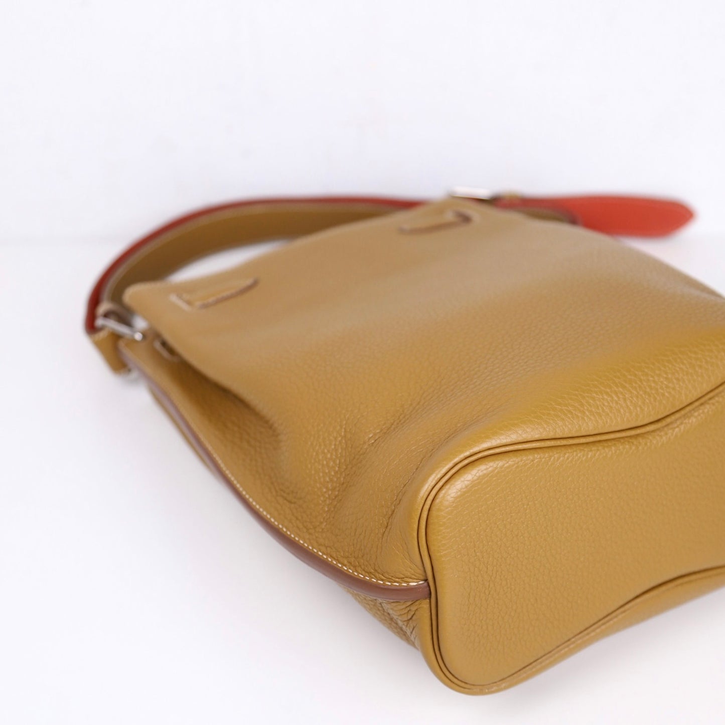 Hermes｜ So Kelly 22 Handbag Kraft/Sanguine Taurillon Clemence 2011