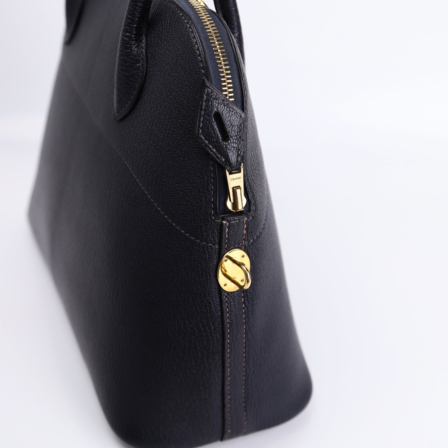 Hermes Bolide 31 in Chevre Bleu Indigo 2000,zipper