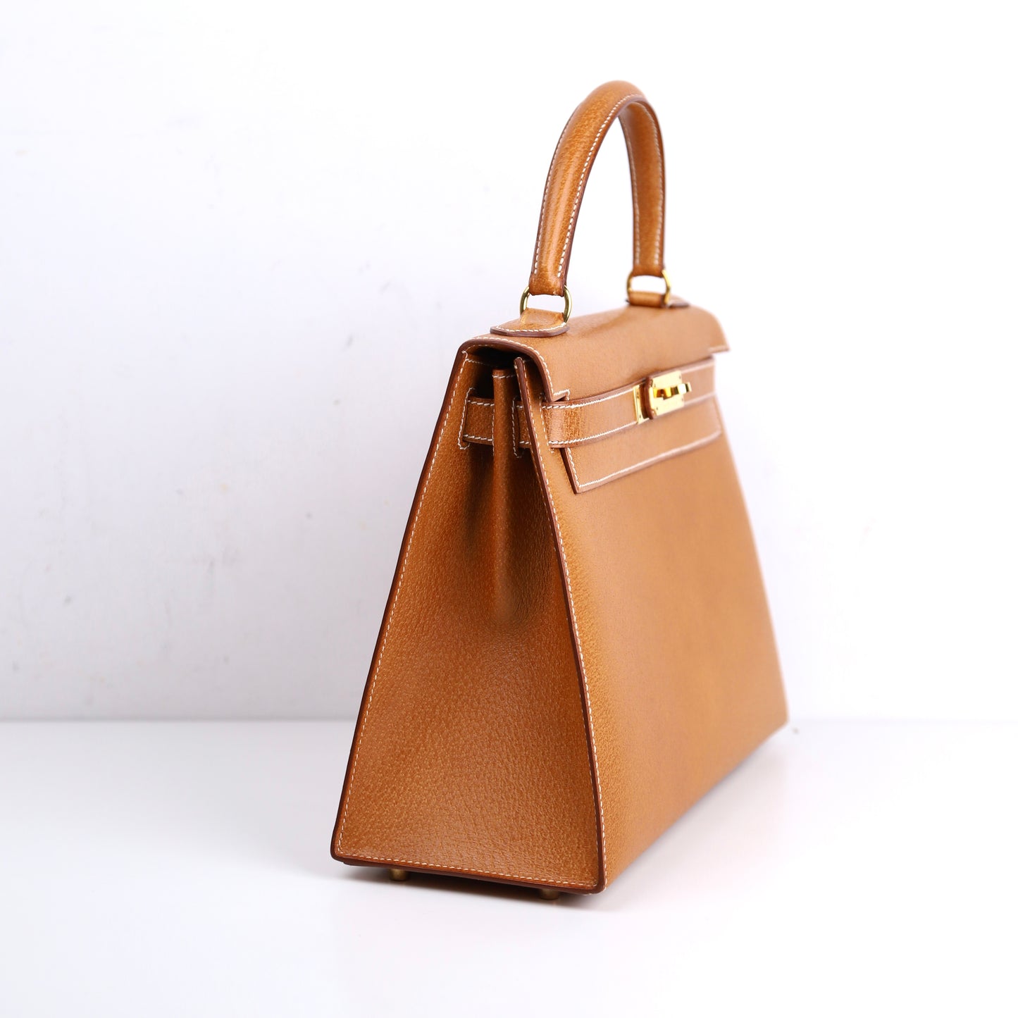 Hermes｜Kelly 28 Handbag Peau De Porc Gold 1994