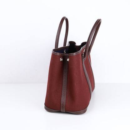 Hermes｜Garden Party TPM  2-Way Handbag Buffalo/Canvas Rouge Sellier  2005