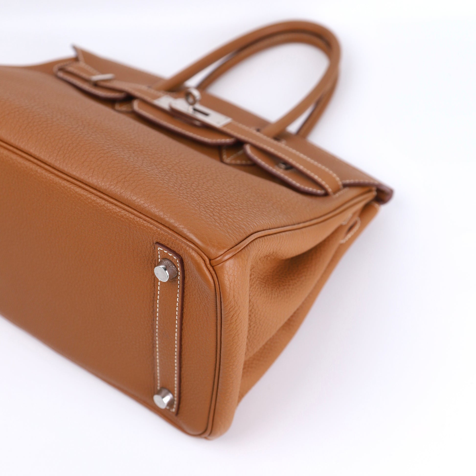Hermes Birkin 30 Handbag in Togo Gold 2008,corner2